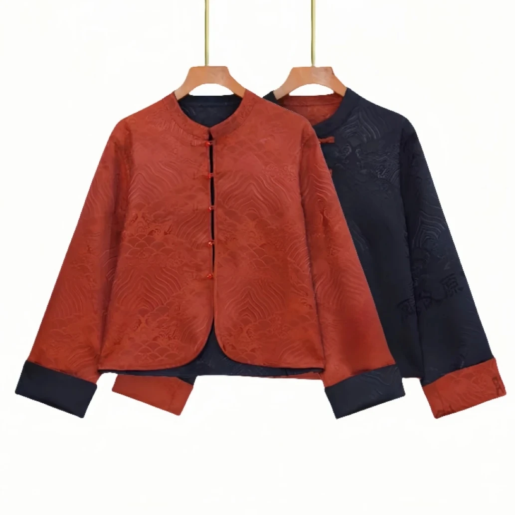 【春英专属】新中式国风双面双穿外披上衣显瘦气质女士复古洋气外套