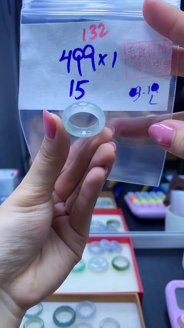 未镶嵌定制翡翠美**?戒圈#499元-毛货需精细抛光