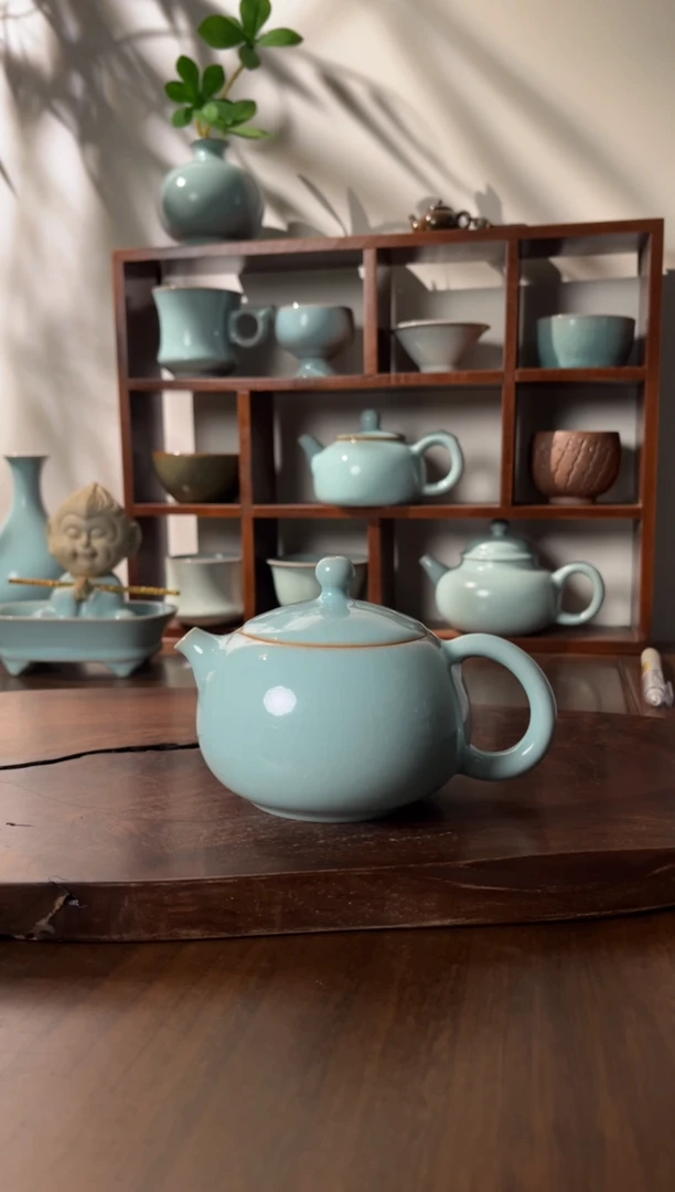 【闪购商品】壶汝窑天青釉色西施茶壶