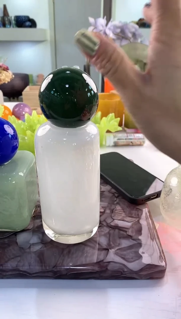 【闪购商品】琉璃慕忆家花瓶墨绿一套