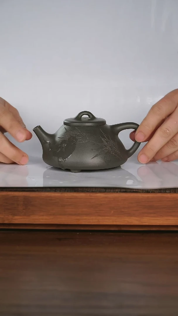 【闪购商品】紫砂茶壶 子冶石瓢 天青泥 180cc