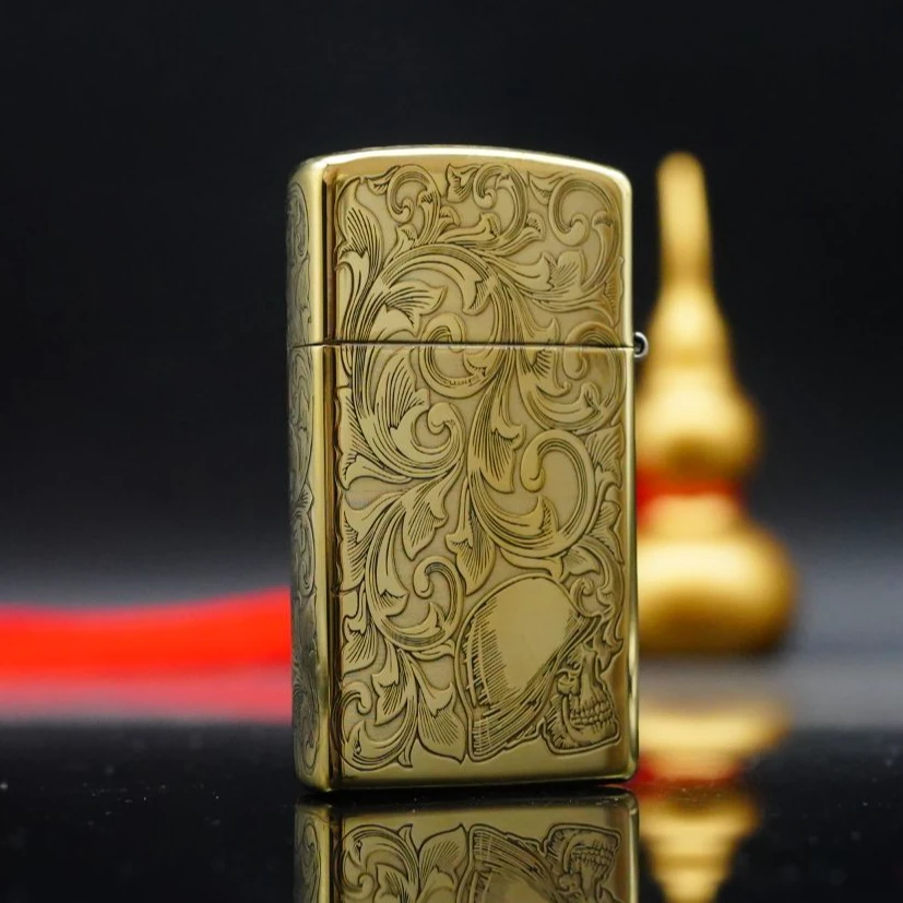 「小飞火机」常规窄机唐草仙子 正品煤油打火机男士防风