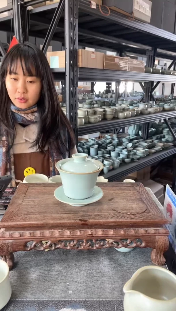 【闪购商品】其他微瑕天青马蹄盖碗