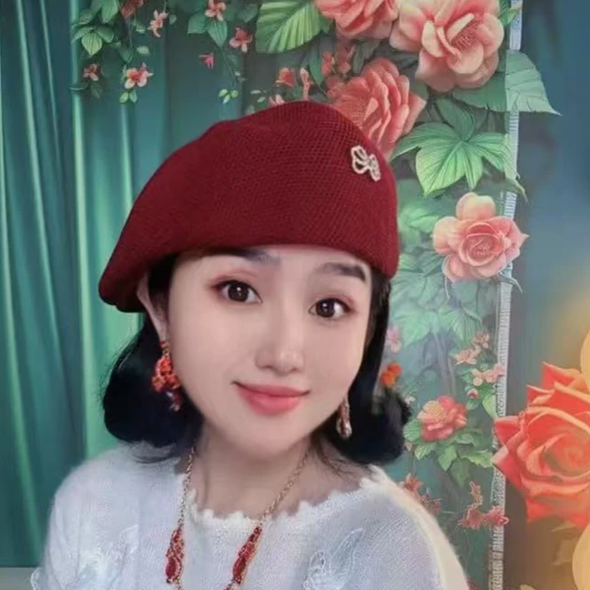 5007春夏薄款透气定型贝雷帽女韩版时尚百搭气质画家帽针织前进帽