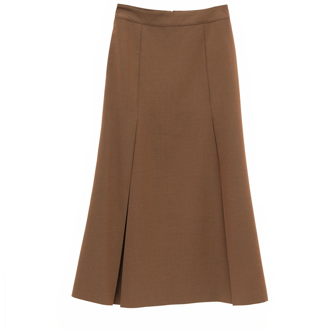 长裙高腰鱼尾裙气质短裙不规则纯色半身裙轻熟风YB71FK1707