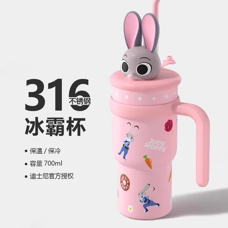 乐扣乐扣直售疯狂动物城保温杯子大容量吸管巨无霸水杯女生高颜值