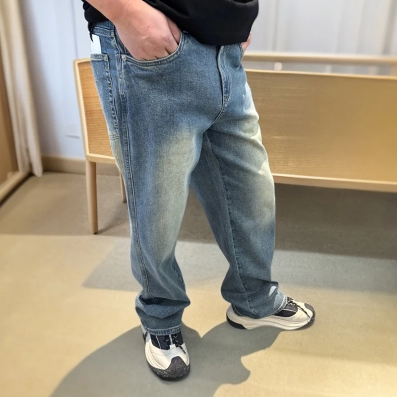 男士弹力阔腿牛仔裤春秋四季通用