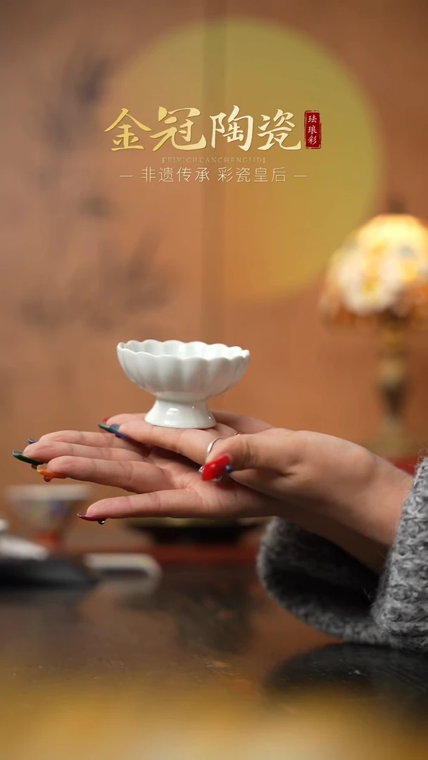 陶瓷蘸料碟【花口】