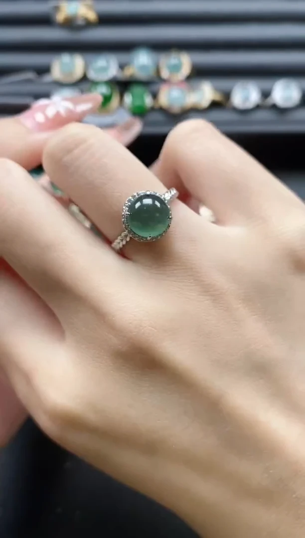 【闪购商品】翡翠戒指银S925镶嵌51151