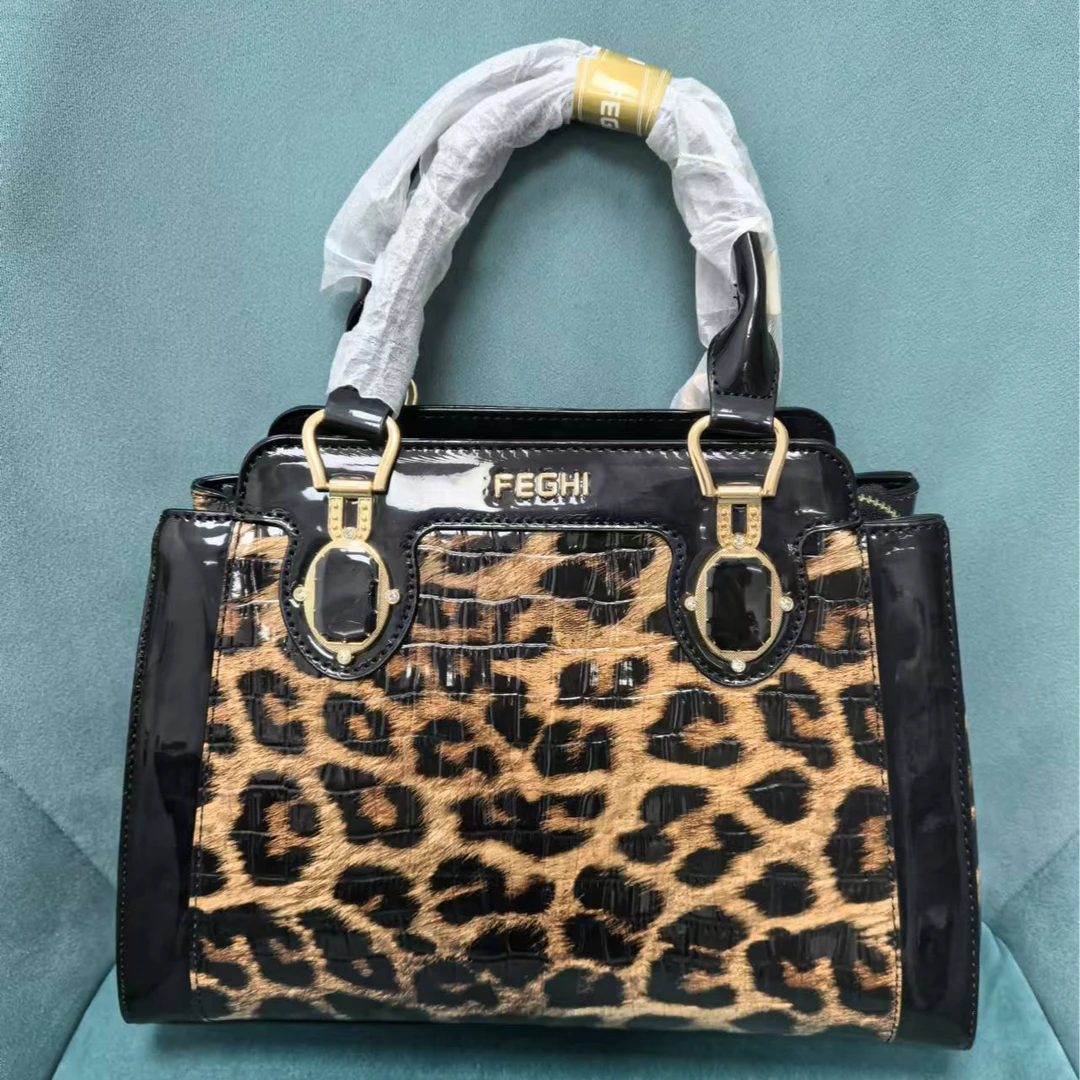 百搭豹纹托特包法式手提包休闲小众女士潮流秋冬 044