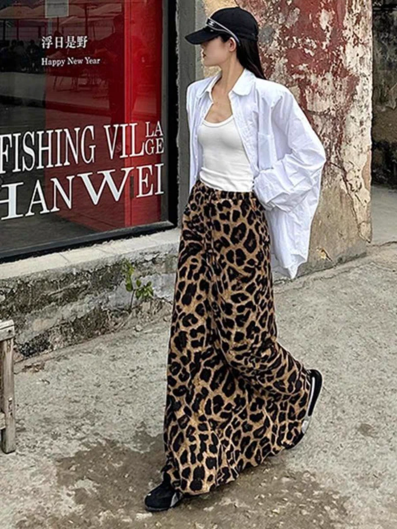 时尚潮流夏季新款豹纹半身裙8012