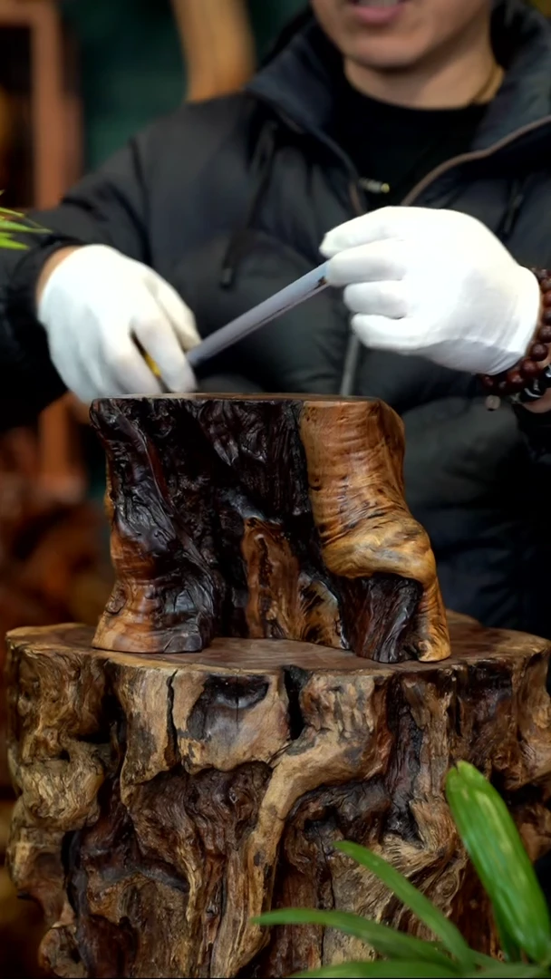 木雷击枣木雷晶摆件