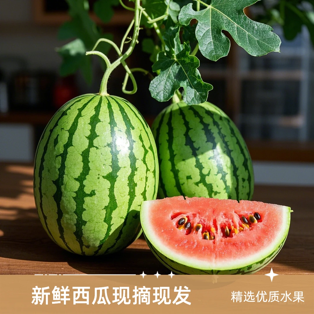 西瓜 四颗装正宗庞各庄小吊瓜小西瓜L600 约5500-6000g北京市