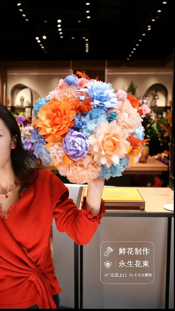 手工艺品琉璃手工花器花束空运包邮送货上门-以图片为准