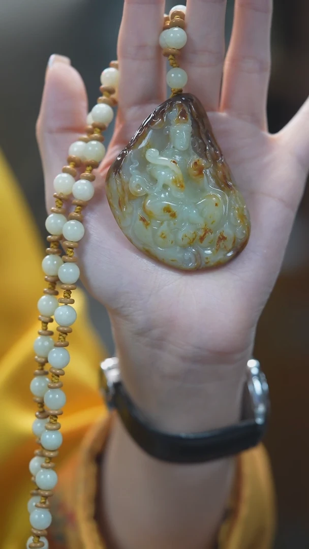 颈饰未镶嵌和田玉ℒ****࿐观音