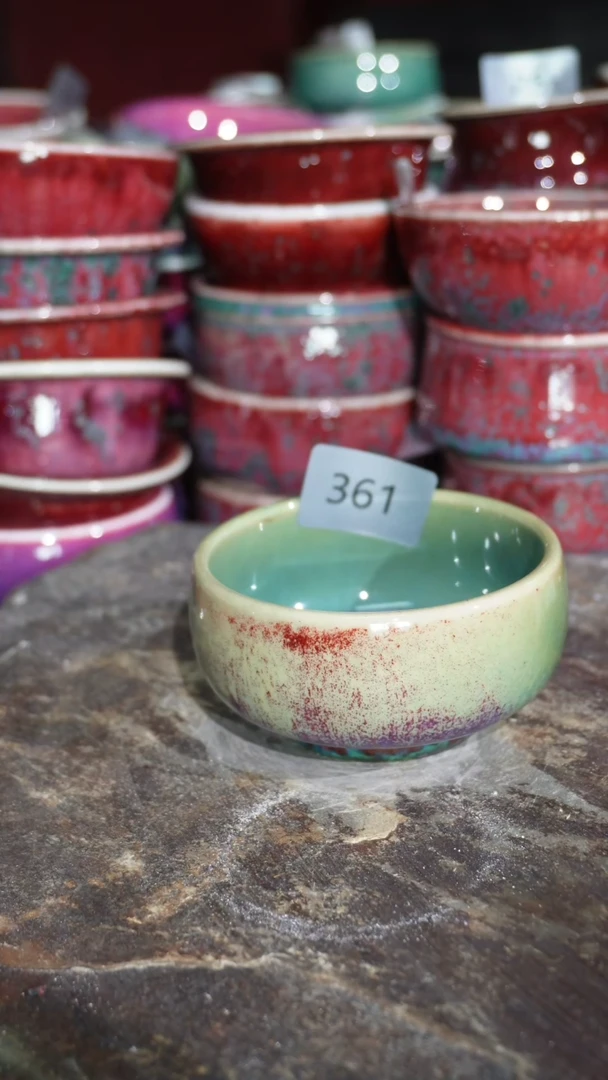 摆件陶精品窑变钧瓷茶器