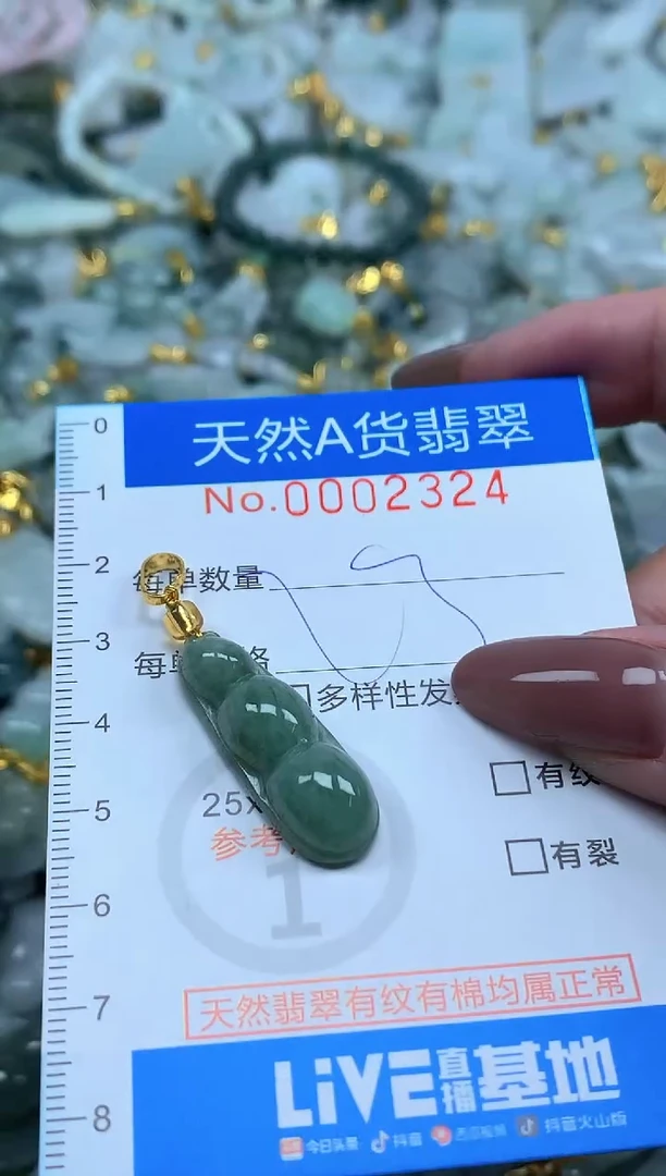颈饰未镶嵌翡翠净货挂件-2324