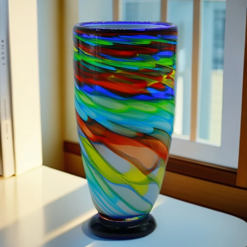 斯器【万花筒】原创手工水晶琉璃花瓶家装收藏艺术摆件