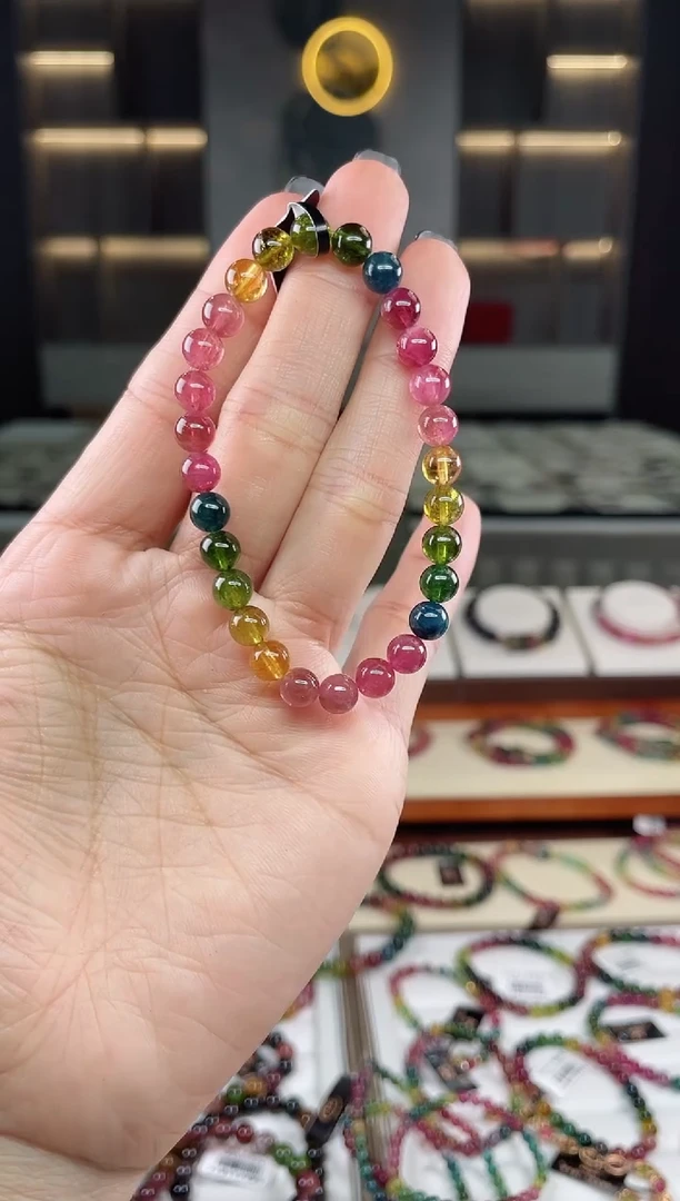 未镶嵌单圈手串6mm+碧玺（多样性发一条）T