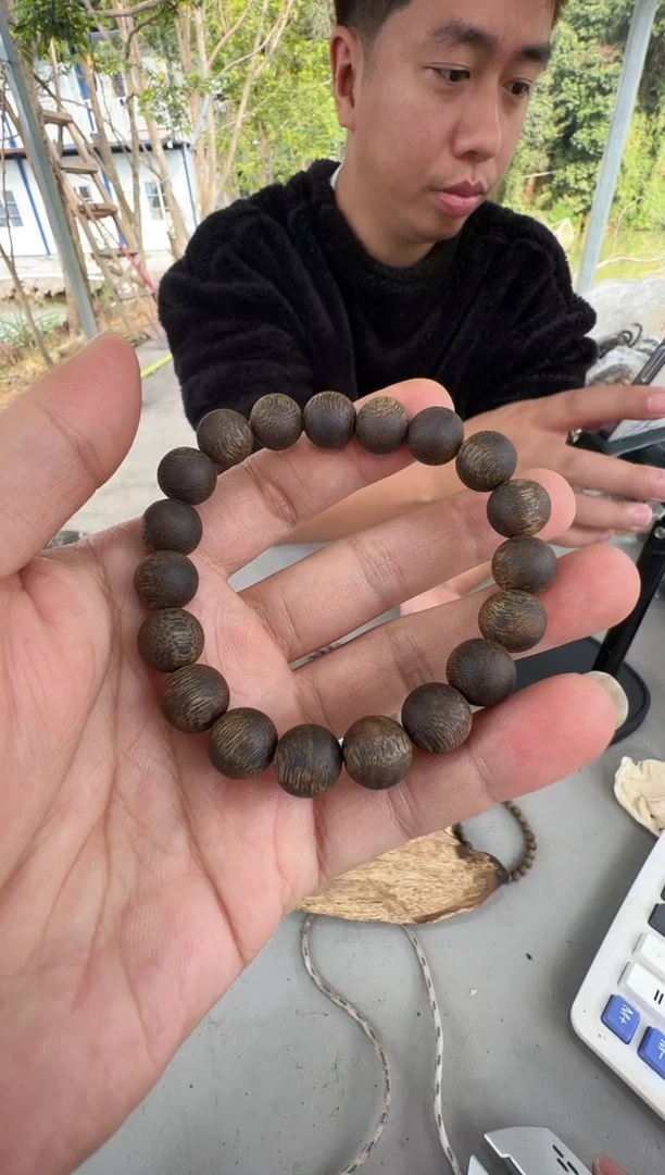 沉香沉香枕红骨沉水1.0圆珠单圈多样性发一