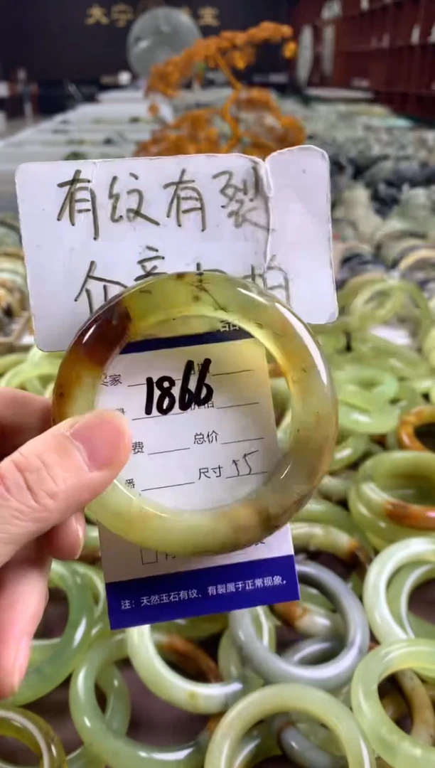 蛇纹石玉未镶嵌手镯1866