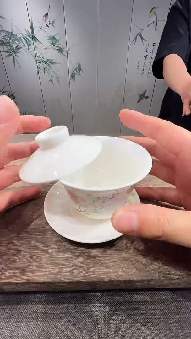 @微光茶器牡丹三才碗XYY2105