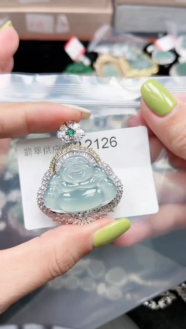 【闪购商品】翡翠颈饰未镶嵌2126赠皮绳