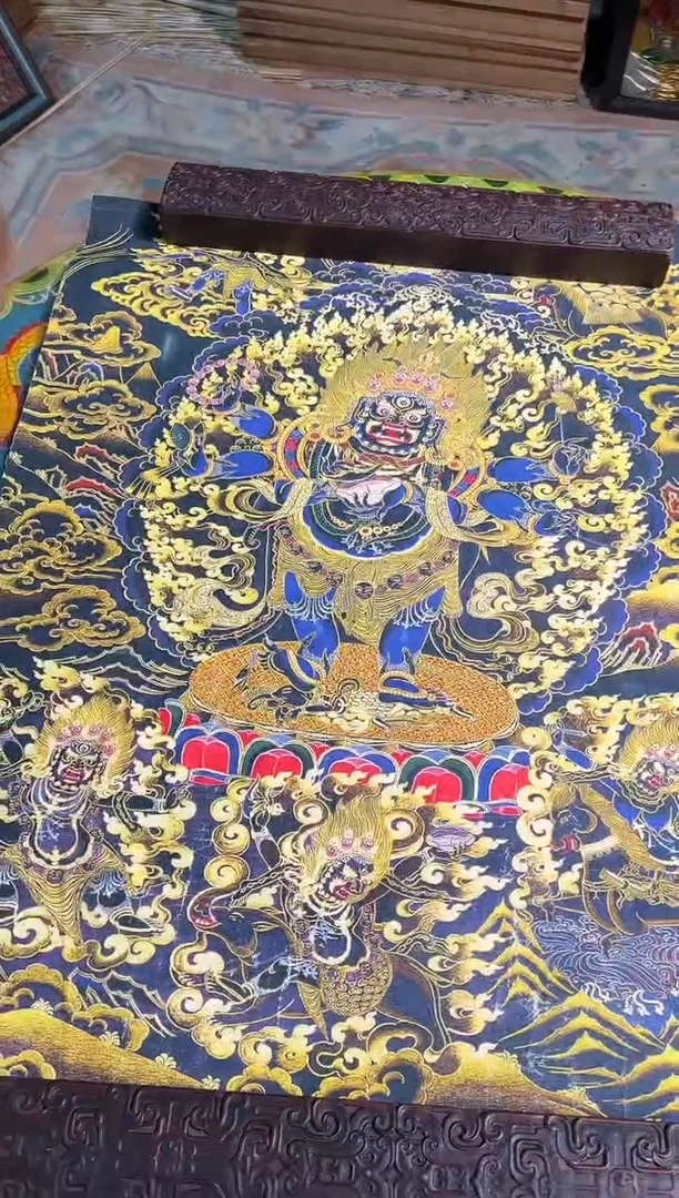 卷轴画曦曦的唐卡tk160带盒