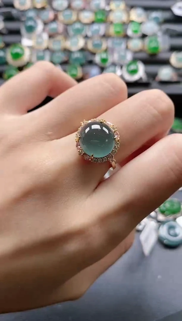 【闪购商品】翡翠戒指银S925镶嵌51511