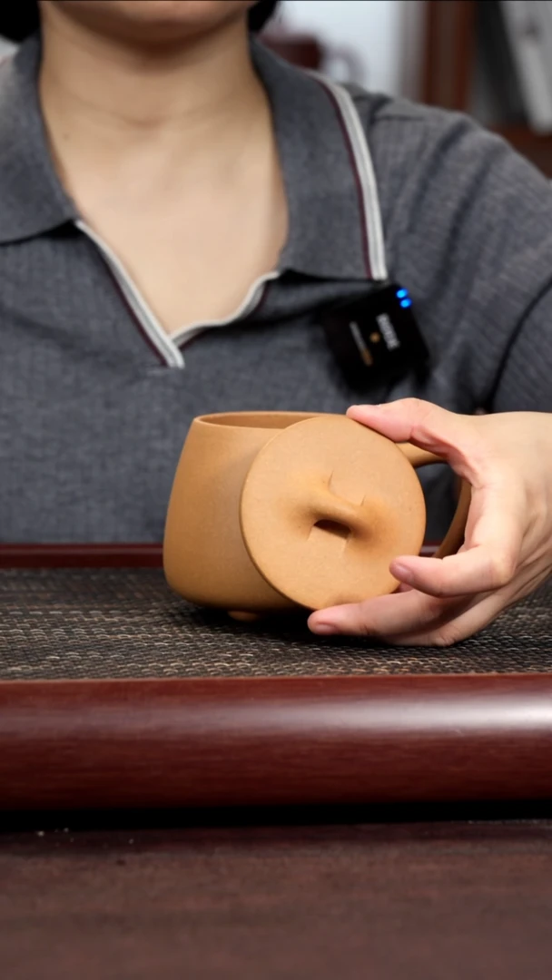 茶杯紫砂尾单晃口封釉黄金段石瓢420cc左右不带礼盒