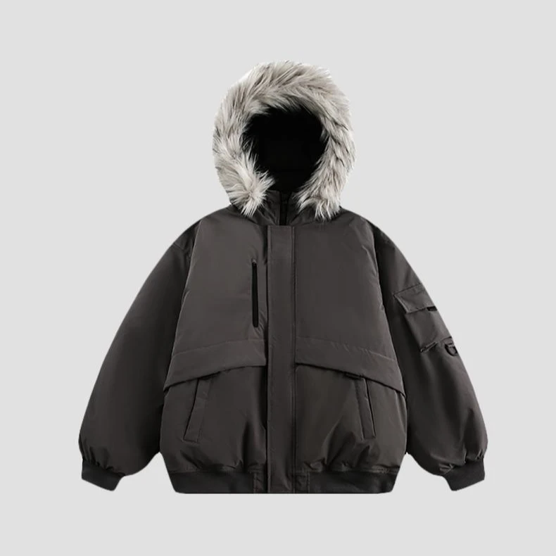 棉服连帽宽松男士派克百搭外穿保暖潮流户外常规款加厚