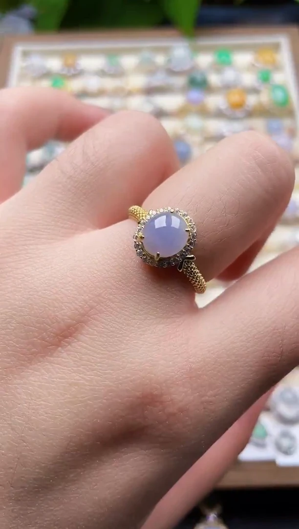 银S925镶嵌戒指翡翠1031