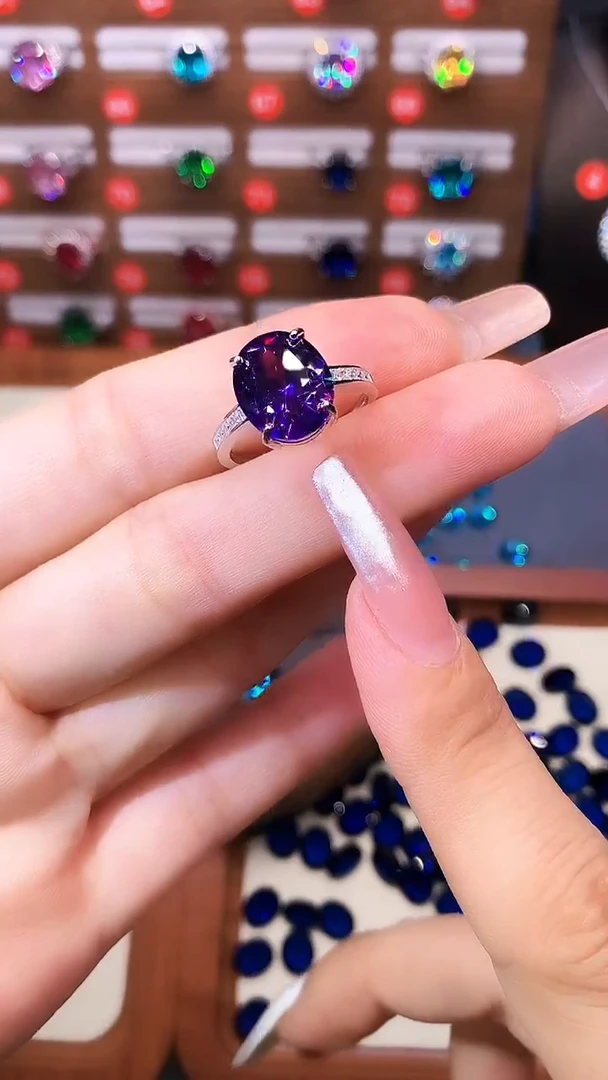 无925银大克拉重工精切高品质戒指