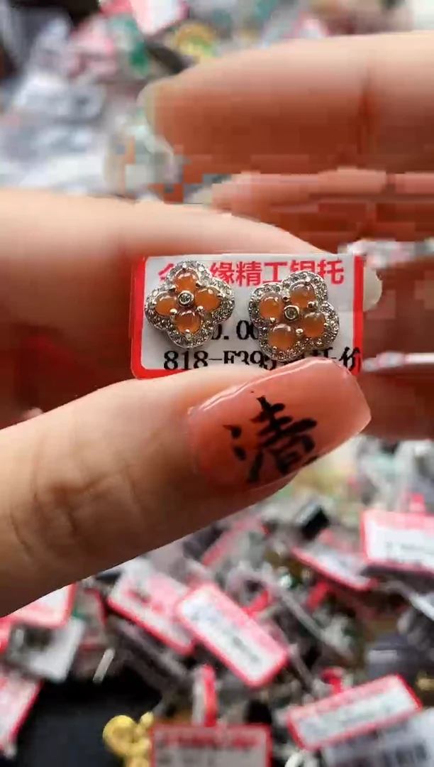 银S925镶嵌戒指翡翠天然A货缅甸翡翠