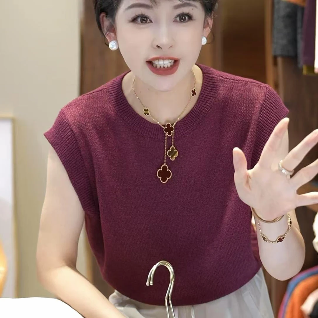 【和纸纱 绛纱奢】休闲百搭无袖背心G8250