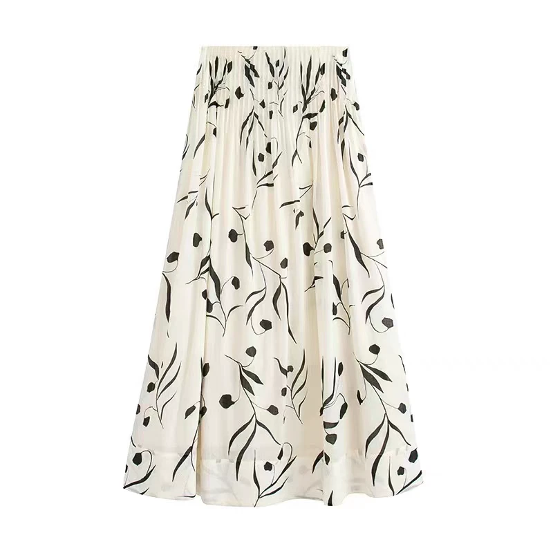 046【艾高订系列】夏季新款松紧高腰气质时尚度假搭半身裙