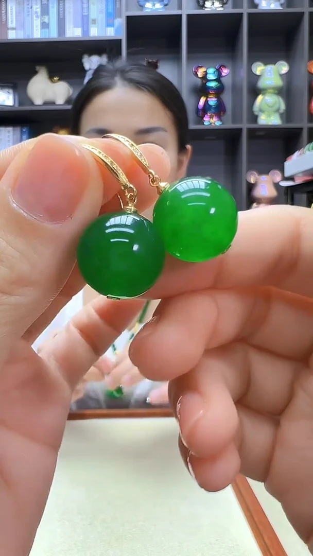 翡翠14K金镶嵌颈饰丹丹diy劲饰