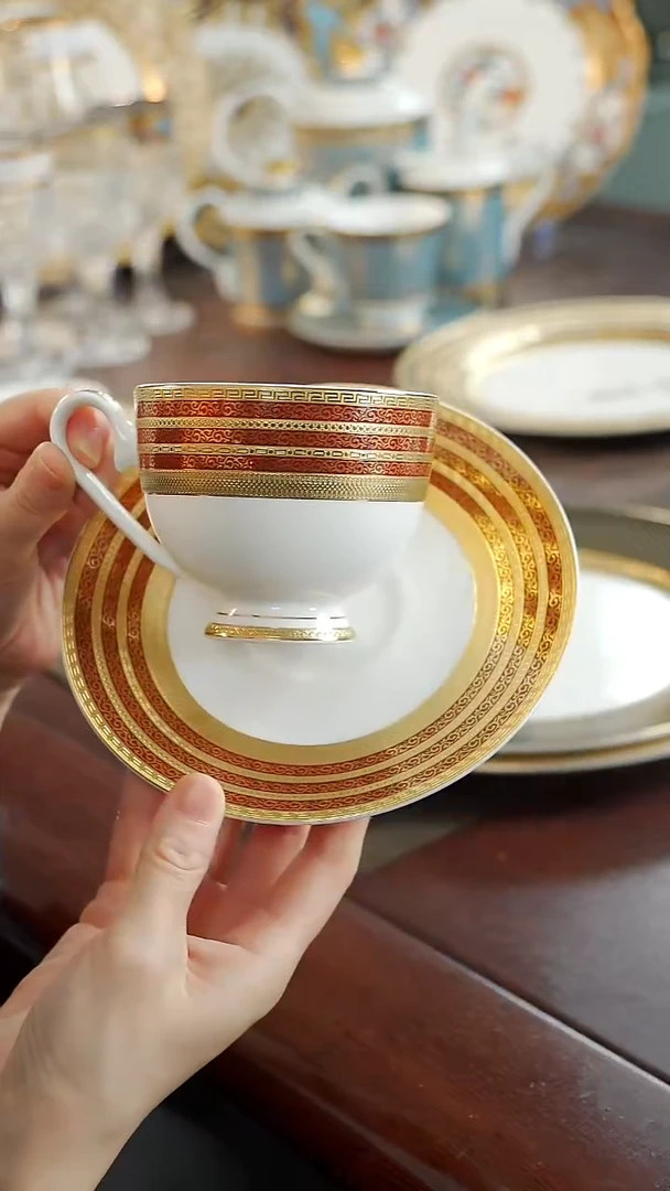 瓷片咖啡杯碟1套