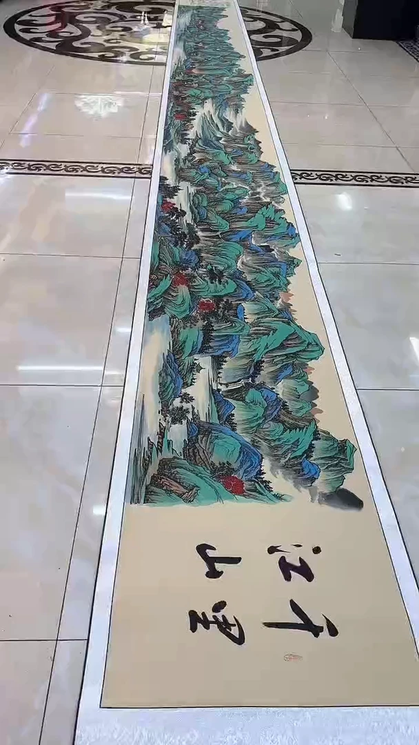 国画国画《千里江山》十米长卷