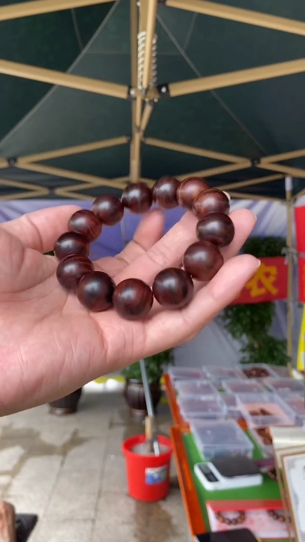 黄花梨/降香黄檀海南黄花梨霸王岭紫油梨1.8手串（388）