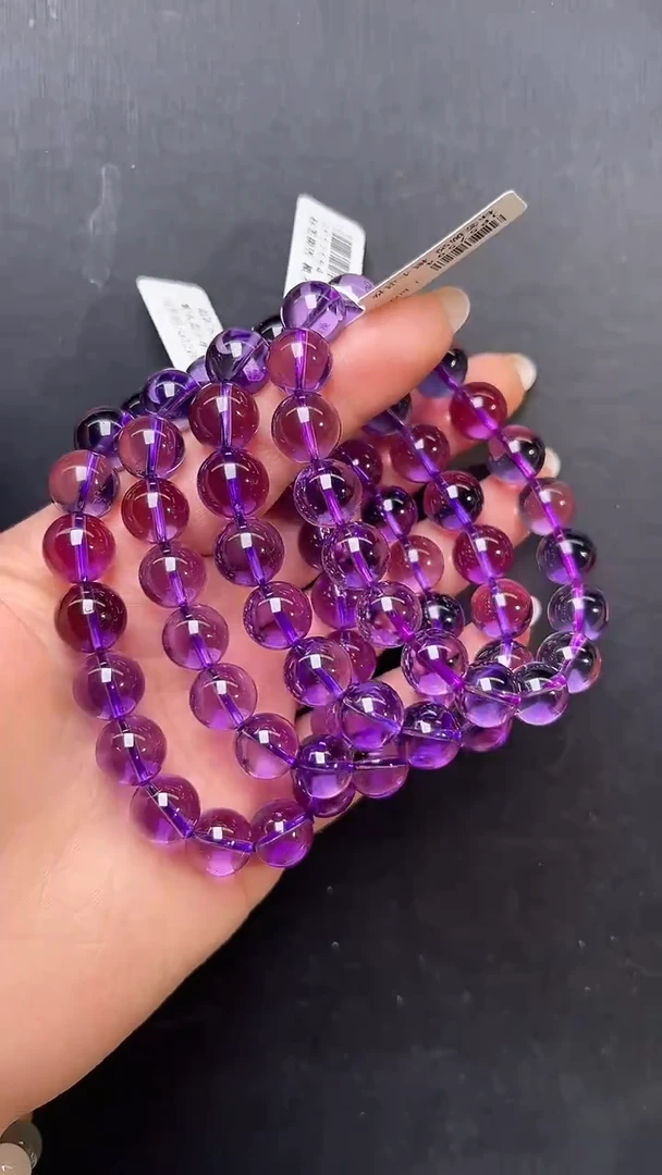 未镶嵌手串水晶紫水晶手串11mm+ JP57594 多样性发一