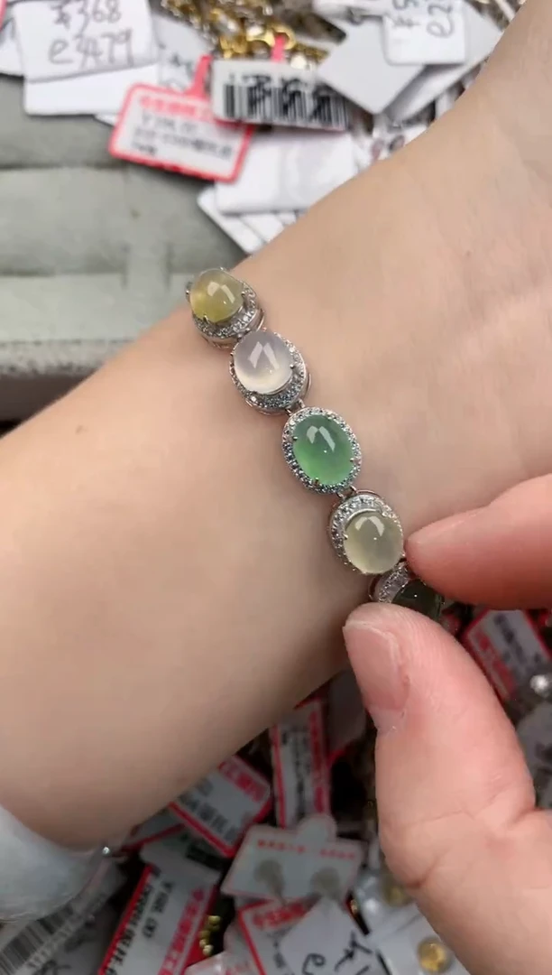 银S925镶嵌戒指翡翠555            2