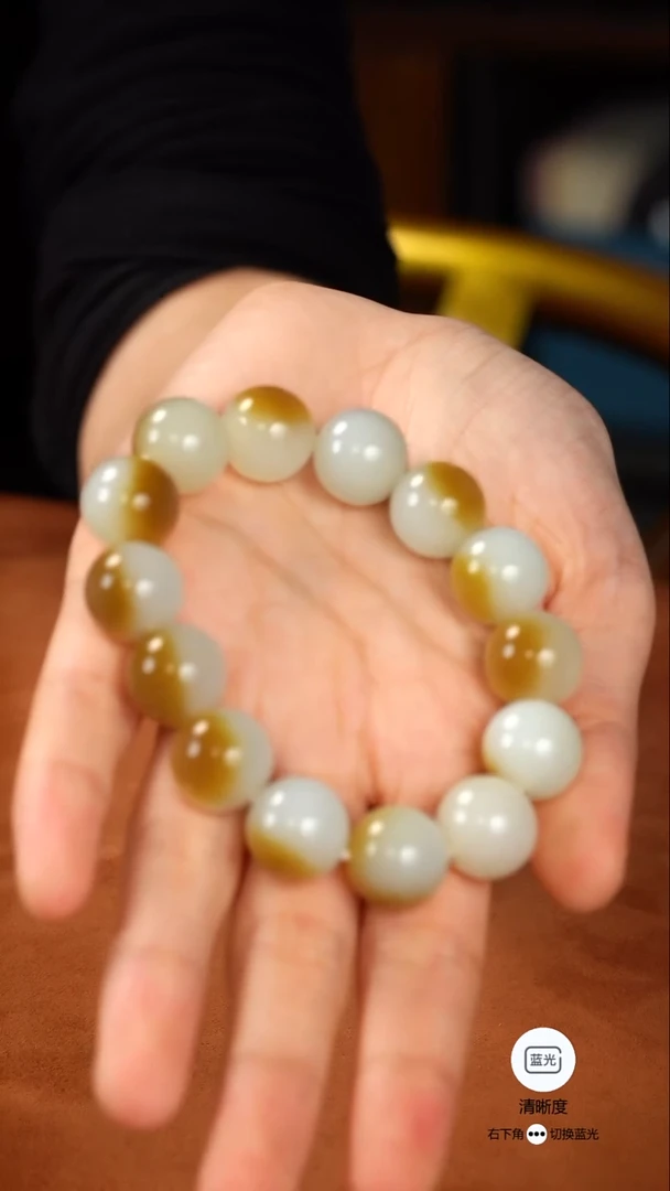 未镶嵌和田玉挂件风**生手串