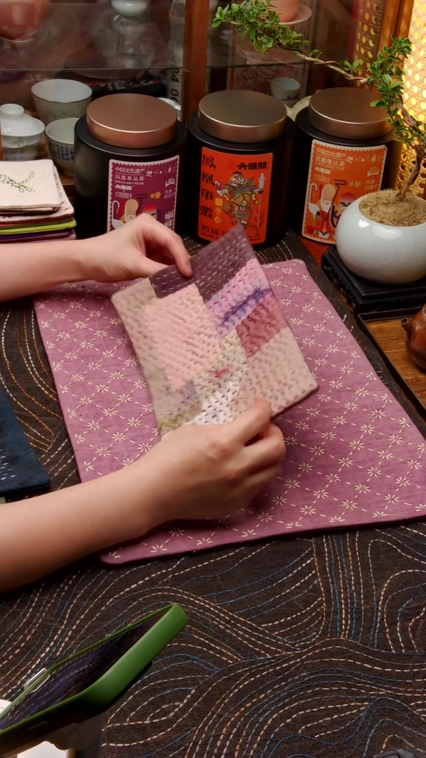 Cici手作刺子绣茶席-113