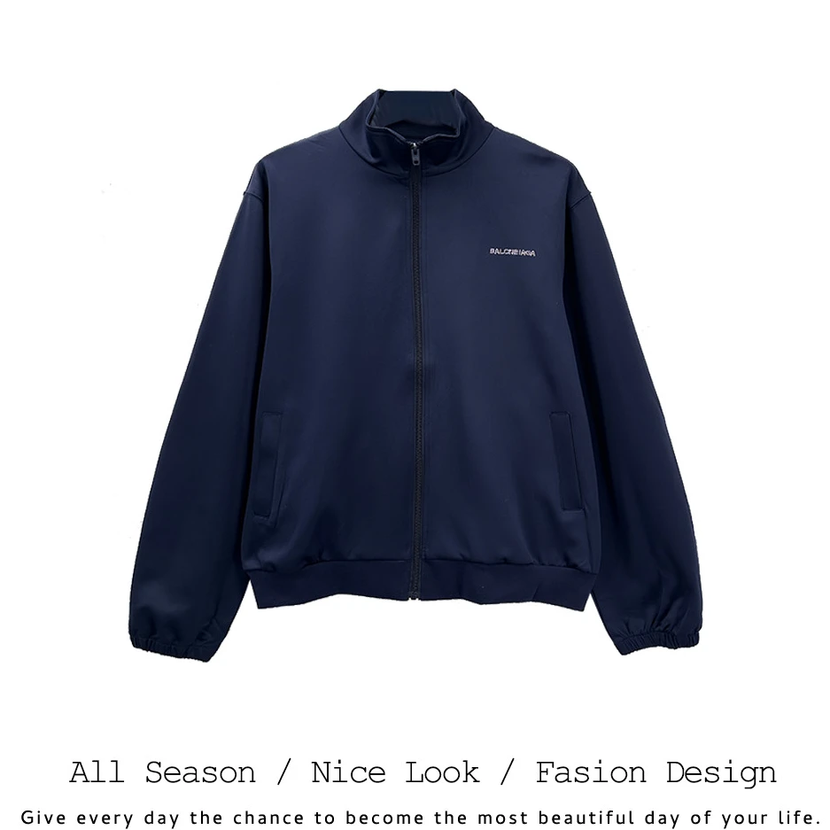 218   时尚潮流立领休闲百搭运动风宽松拉链外套      款号#69007