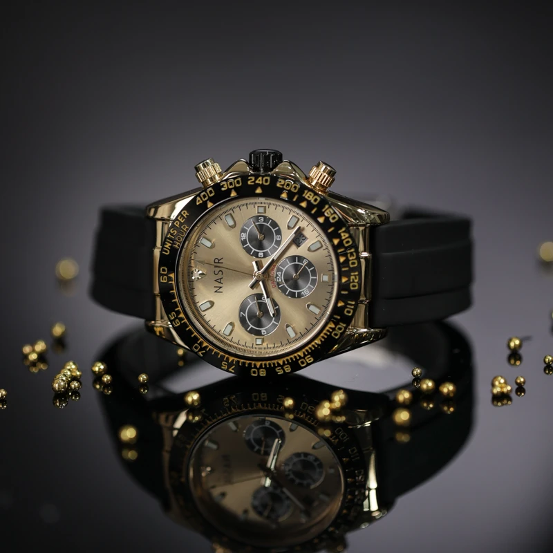 迪通拿三眼六针高端时尚腕表男款气质防水百搭经典机械腕表-R805