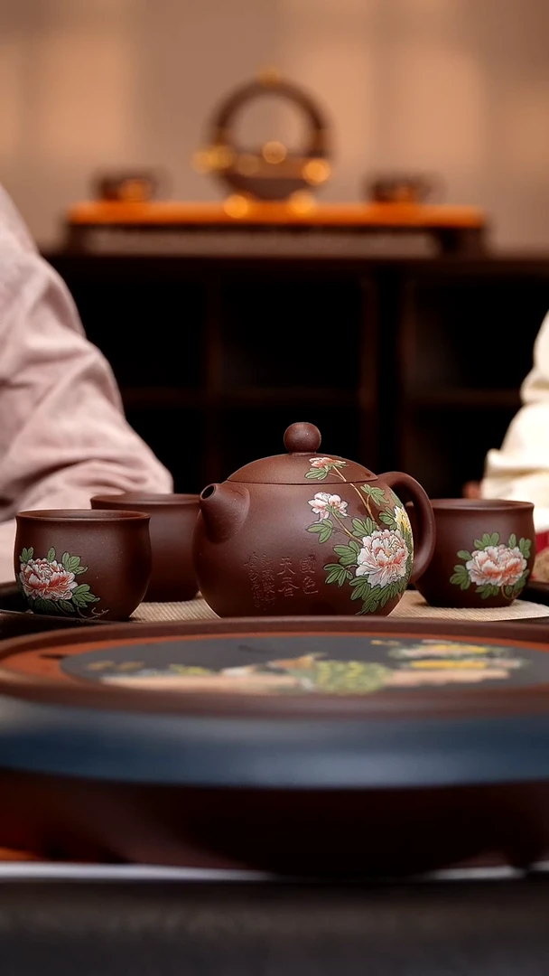 茶壶紫砂XY92 西施套组  紫泥  260cc