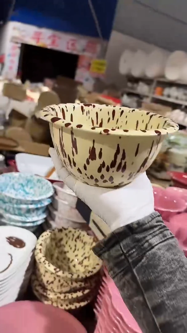 陶瓷泼墨面碗微瑕 凑满20元包邮