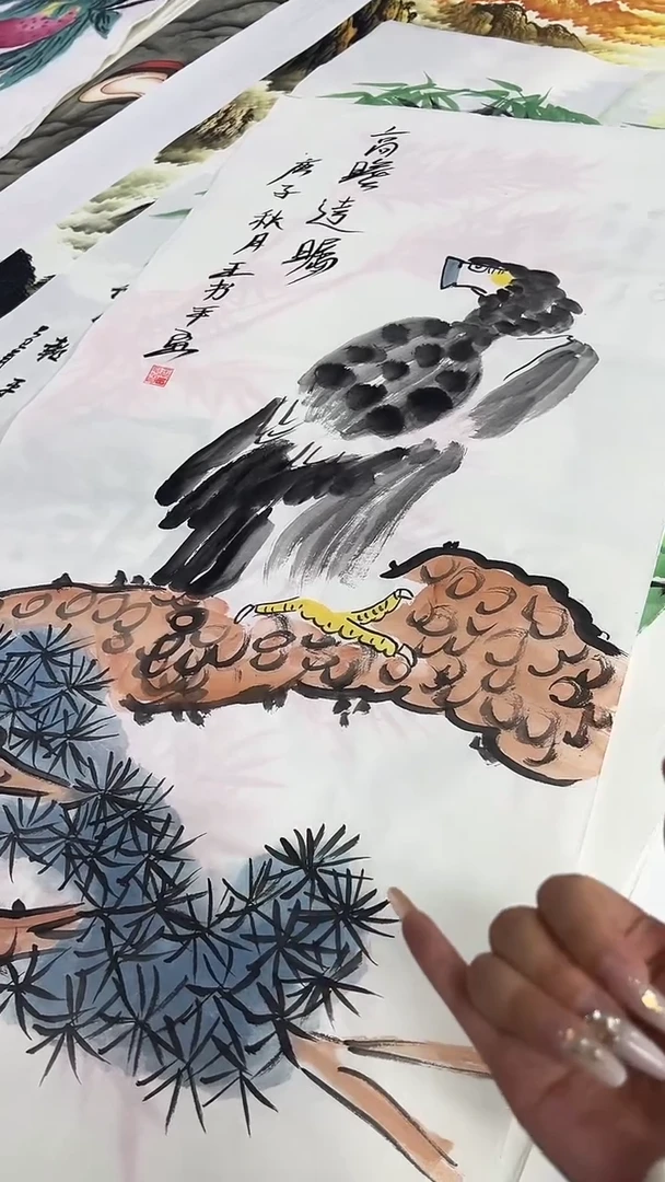 集系书画年画年画  鹰