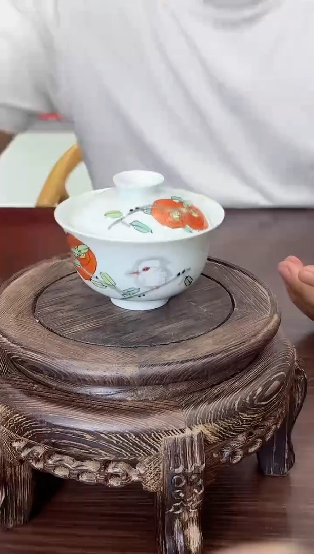 045函夏非遗施果sg事事如意两才盖碗